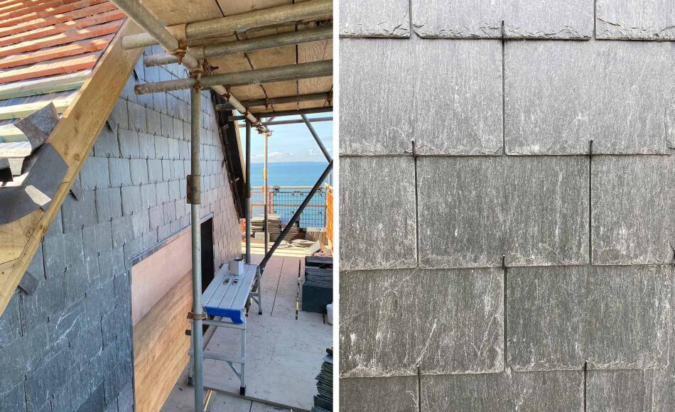 Slate hung wall - robust and beautiful