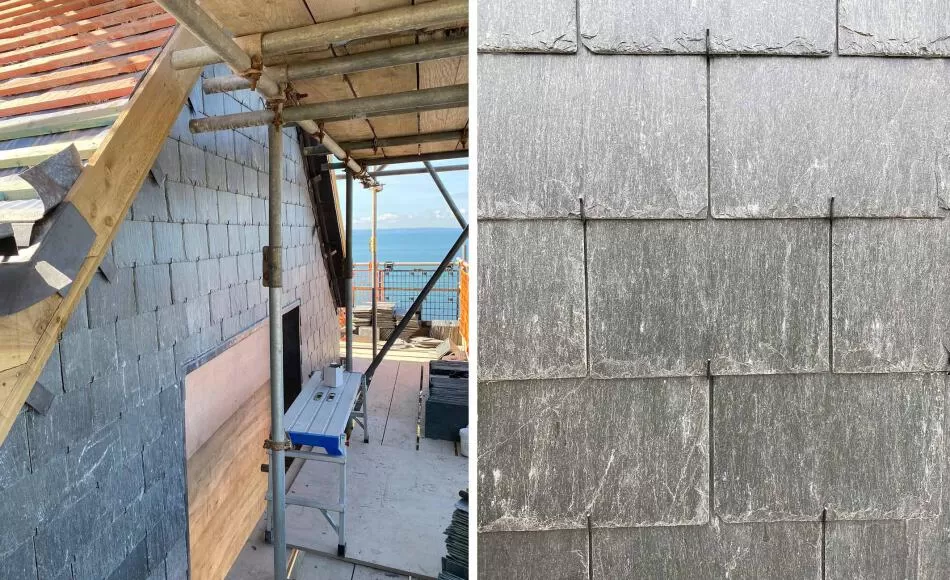 Slate hung wall - robust and beautiful