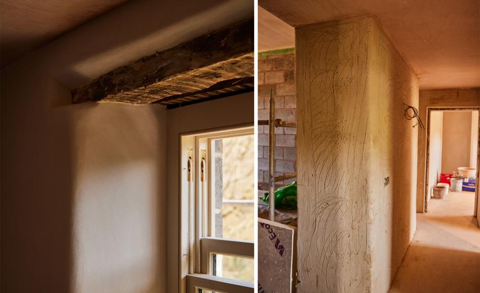 The historic aesthetic is retained in the timber lintels and substantial cob walls of the traditional Devon farmhouse 