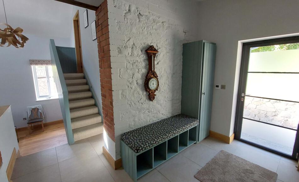 More intimate spaces counterbalance the open plan living area 