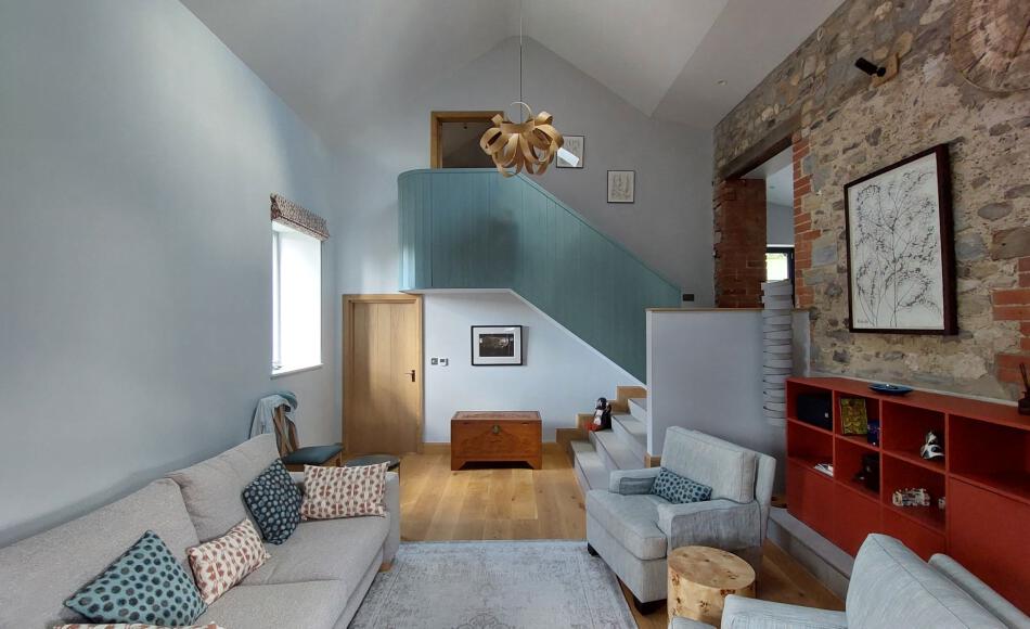 Exposed brickwork with modern finishes maintains the balance between historic and contemporary