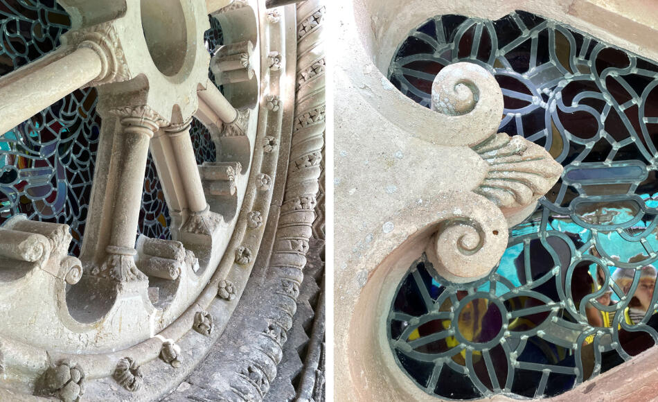 The stunning Rose window, which has been revitalised thanks to Holy Well Glass