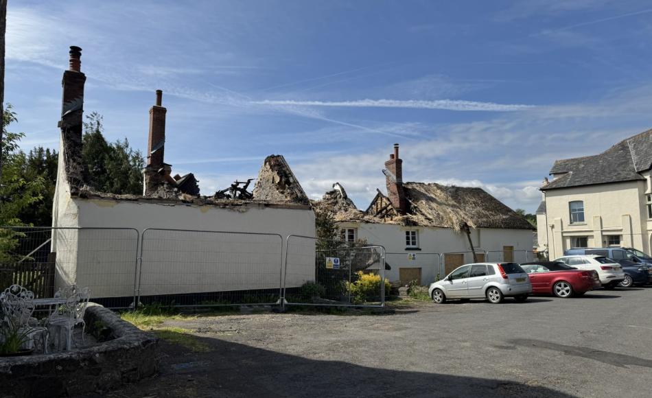 The immediate aftermath of the fire