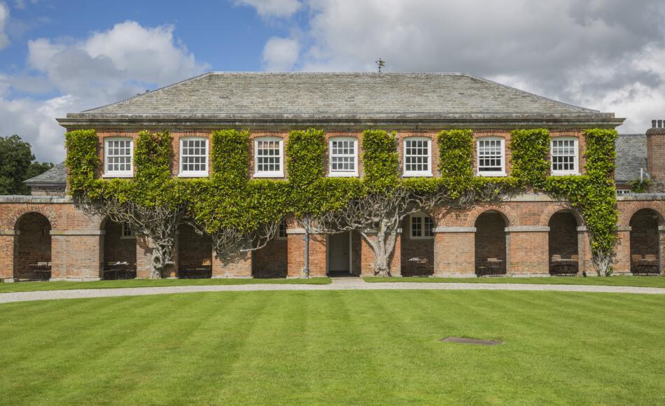 The colonnade of the East Wing in the Entrance Forecourt at Antony, Cornwall ©National Trust Images James Dobson