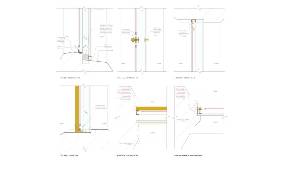 Detailed drawings for external protective glazing