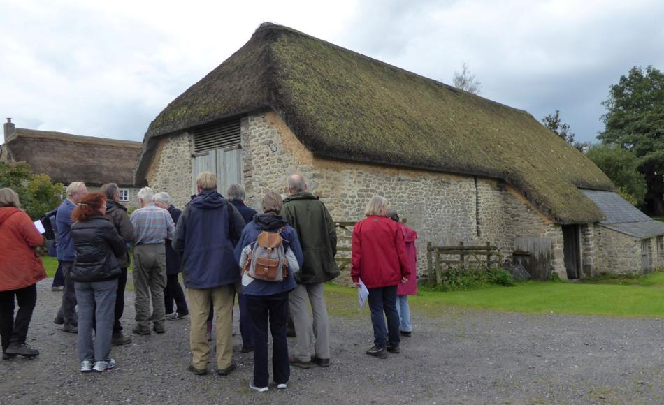 Historic Farm Buildings Group at thatched threshing barn in Teign Valley