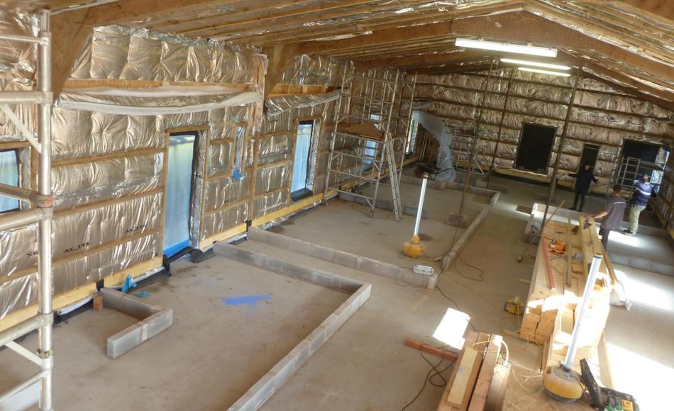 Interior - works underway.