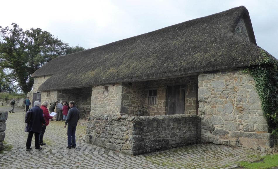 Historic Farm Buildings Group at thatched Shippon and stables in Teign Valley
