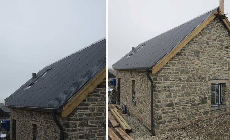 The original angle of the roof has been retained in the design and can be seen disappearing into the distance. Photos courtesy of Hiax Preservation