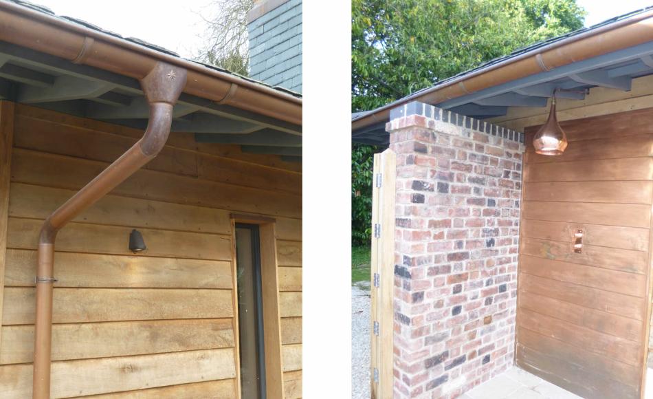 Copper features will gradually change colour over time 