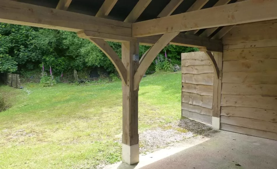 View of the structure before fenestration incorporated. 