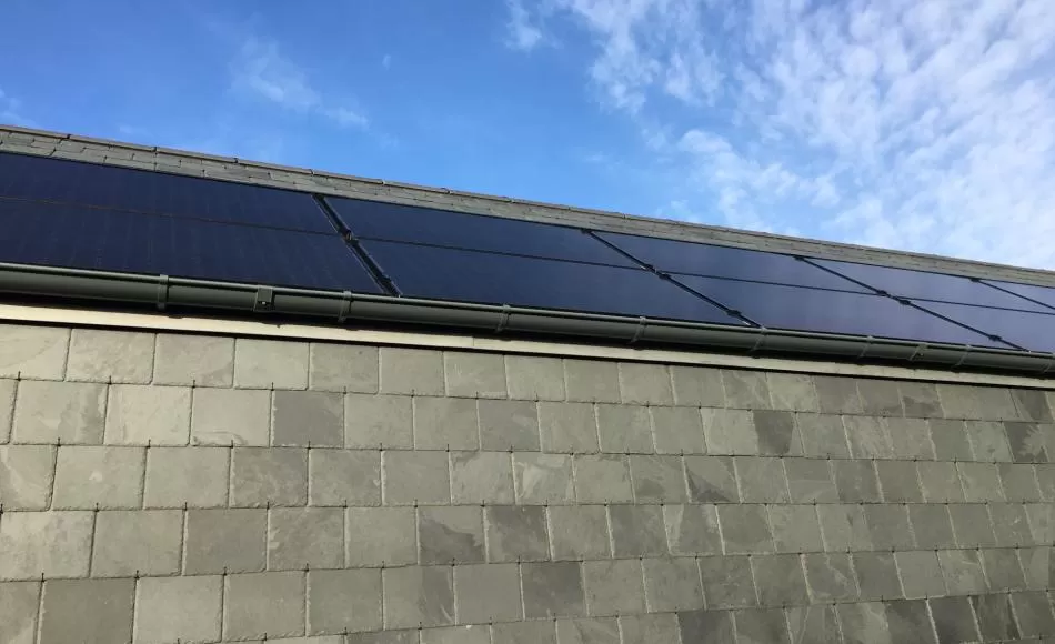 10 of the 16 PV panels on the south facing main pitch