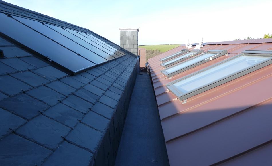 6 of the 16 PV panels on an east pitch concealed from view in the landscape