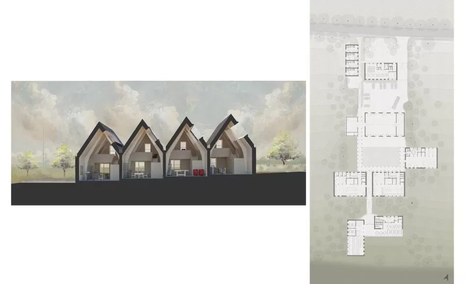 Twearly’s individual Workshop Section and Ground Floor Plan for the Design and Construction School