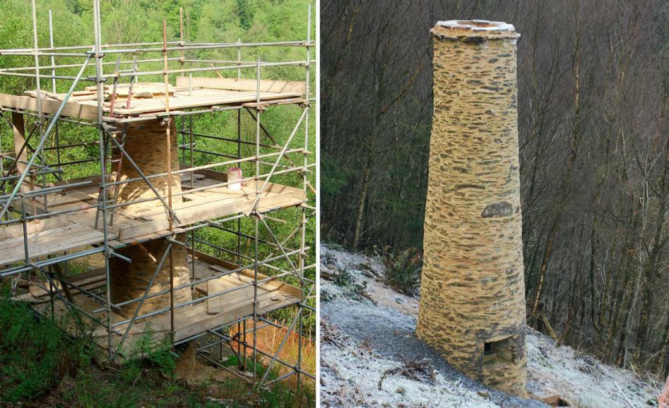 Jonathan Rhind Architects’ work to stabilise, repair and conserve the Bearland Ventilation Chimney, a Scheduled Ancient Monument, was only possible thanks to the NLHF