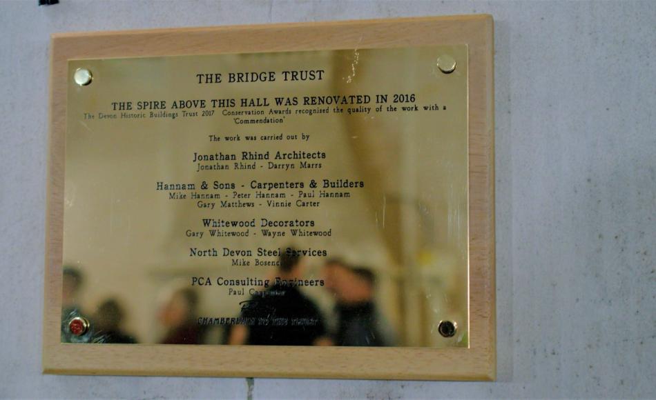 The Bridge Trust unveiled a plaque to those who had been involved in the repair and conservation of the spire. Photo courtesy of Shena Ruth Photography