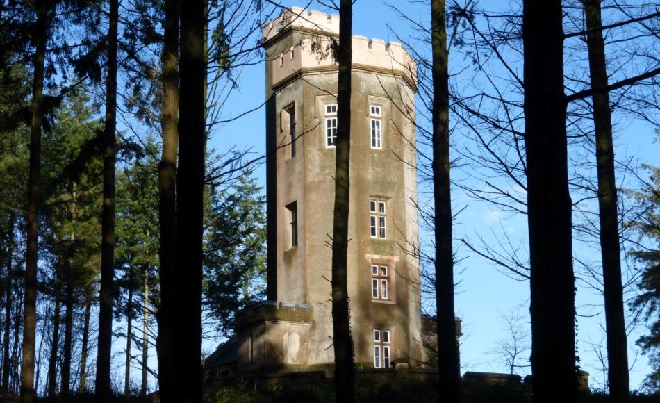 China Tower folly on the Bicton Estate converted to holiday accommodation