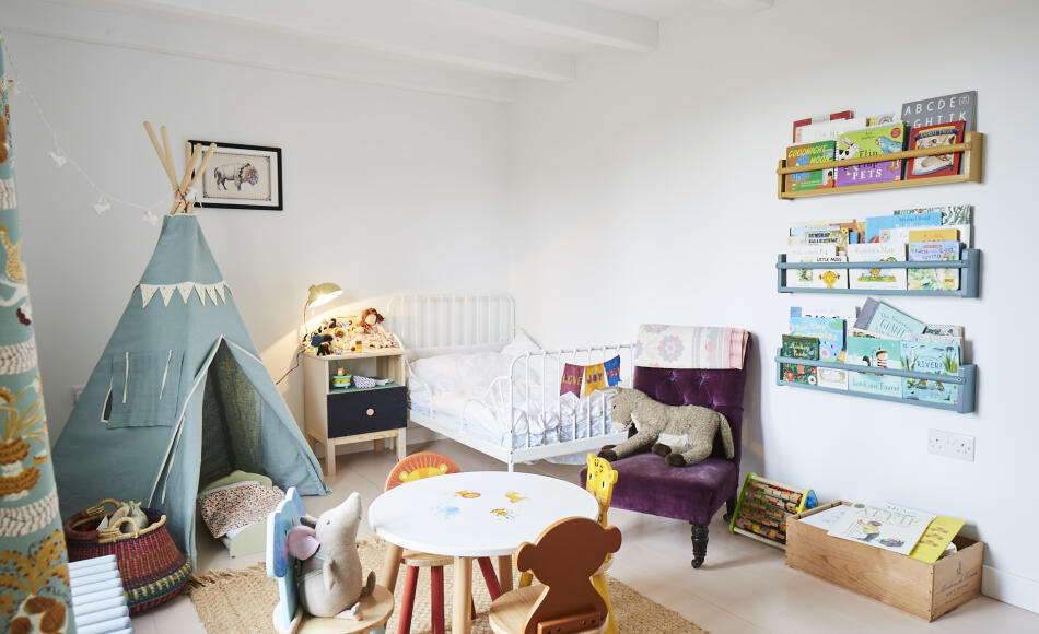 Cosy bedroom in modern Class Q barn conversion