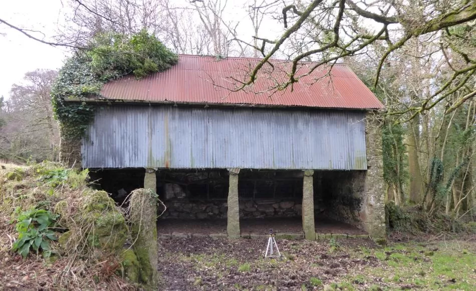 Before: open fronted linhay with granite piers