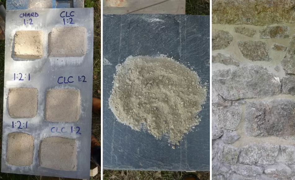 During: mortar samples and test patches