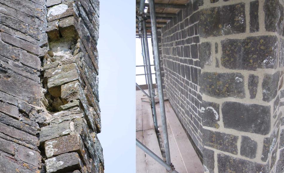 An example of the defects and repairs undertaken.