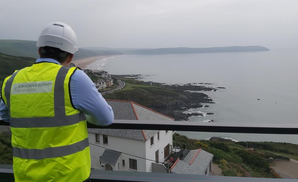 Time to admire the view during a site visit 