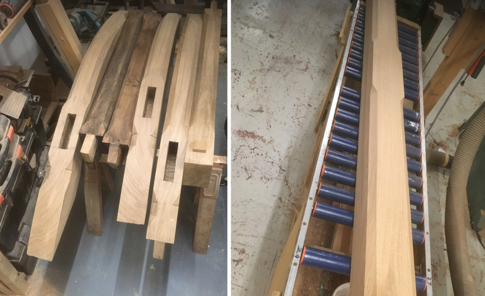 Traditional joinery, by local craftsmen. Image courtesy Jonathan Jackson, Belstone Joinery Ltd