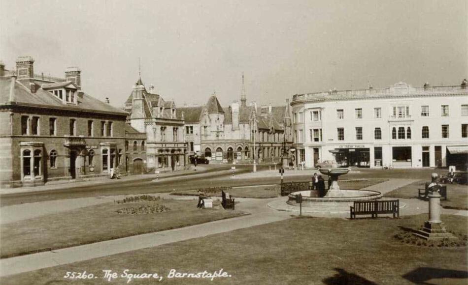 Grade II listed Bridge Buildings, seen here from the Square, is an iconic building in Barnstaple