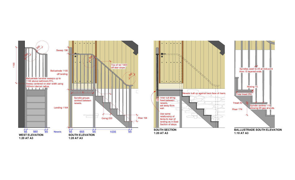 Ash stair construction drawings