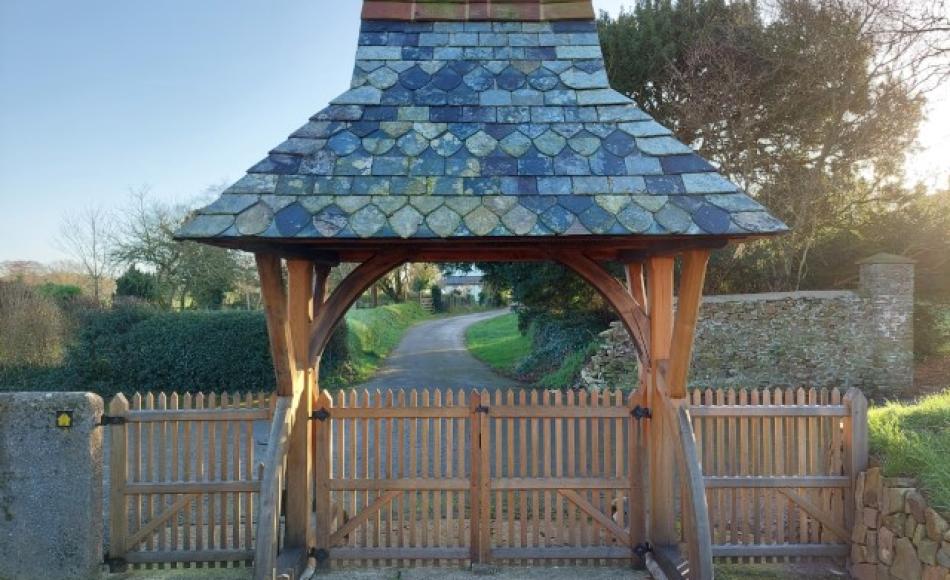 The lychgate reinvigorated with careful and considered repairs