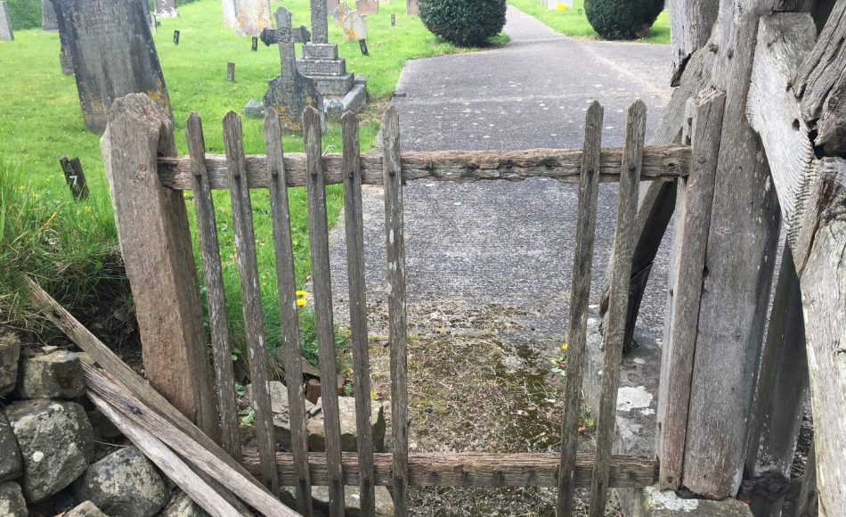 The lychgate had suffered from significant weathering