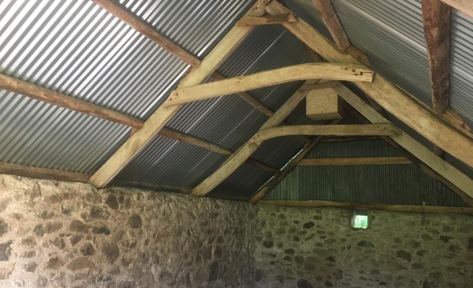 Barn owl box in historic Dartmoor barn