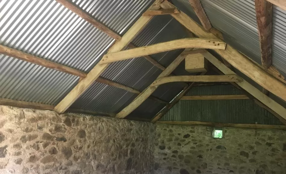 Barn owl box in historic Dartmoor barn