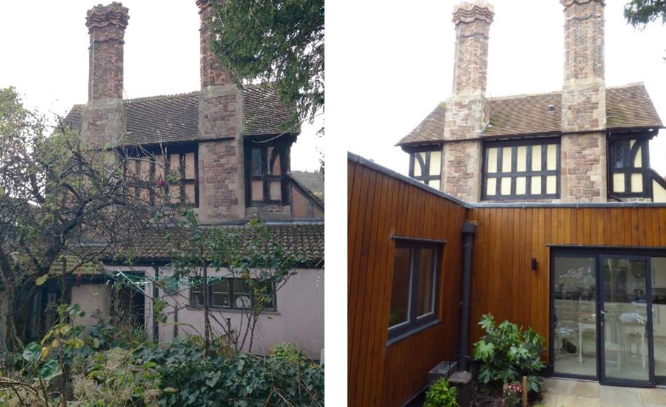 LBC to replace 1970/80s lean-to extension and repairs to Grade II listed property