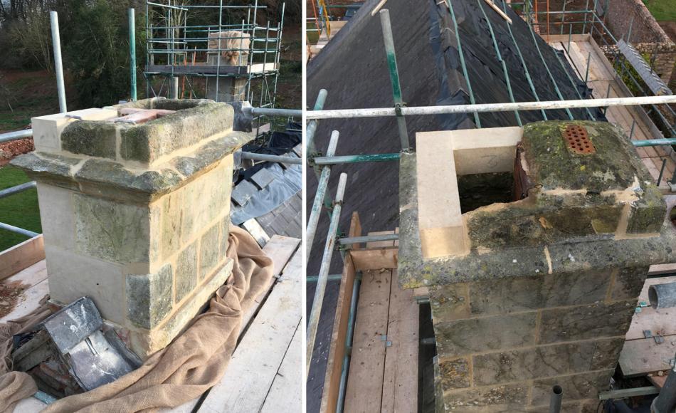 Masonry repairs to chimneys – repairing and replacing deteriorated stone