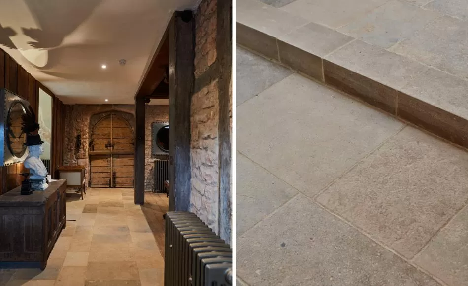 A combination of cast iron radiators and underfloor heating provides plentiful heating in this Manor house