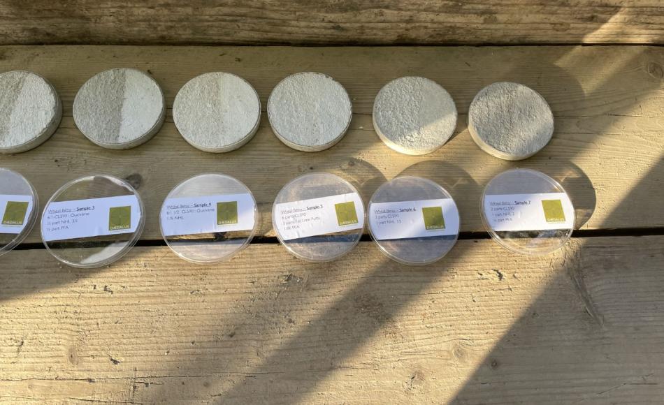 Lime mortar samples