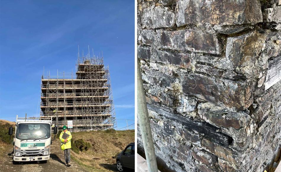 The exposed location has left Wheal Betsy in need of conservation