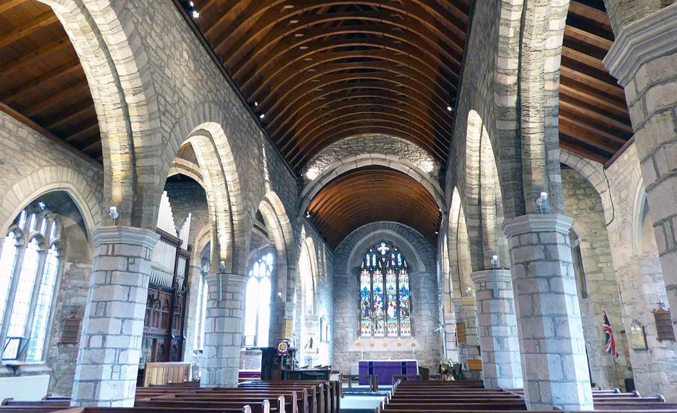 New LED light fittings to improve light levels and enhance architectural features