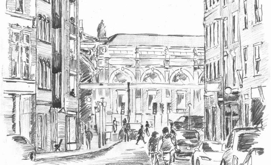 A sketch by talented Part I architectural Assistant Matthew Wadey who joined the practice this year 
