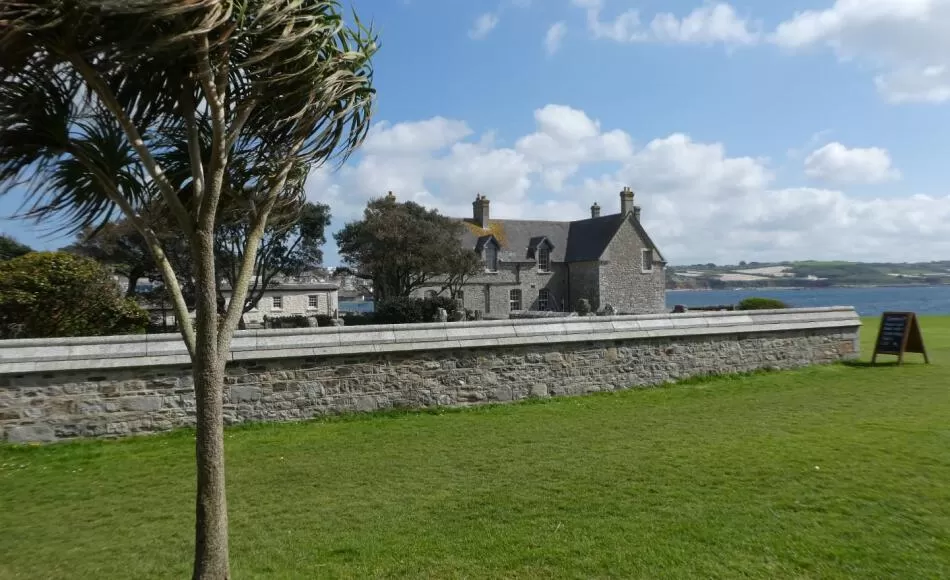The structures on the island are battered by high salt laden winds