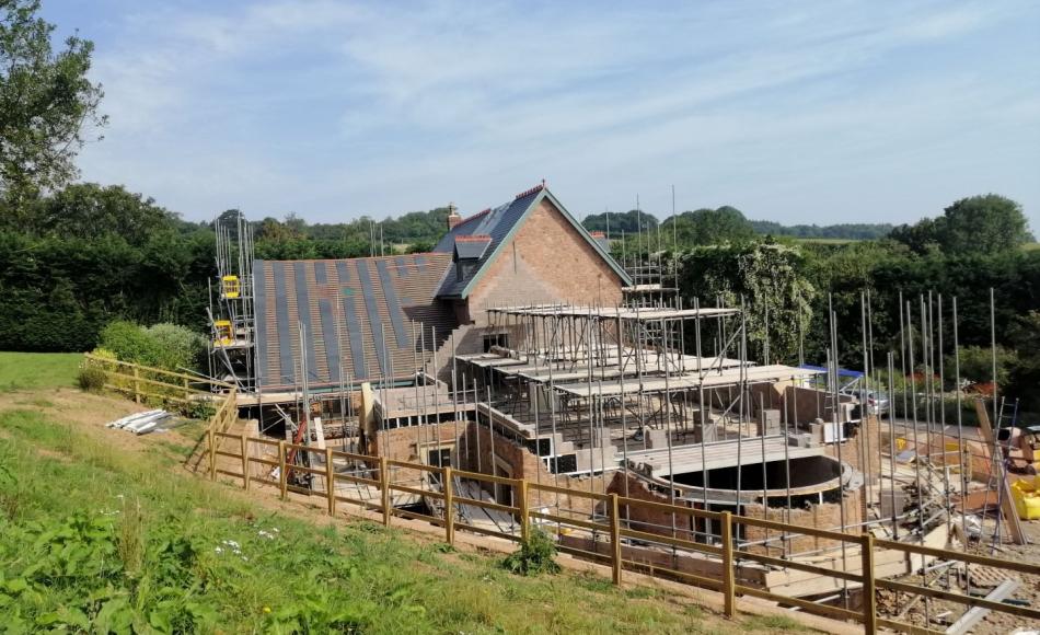 The pool extension to this Somerset Manor is progressing despite delays to the supply chain