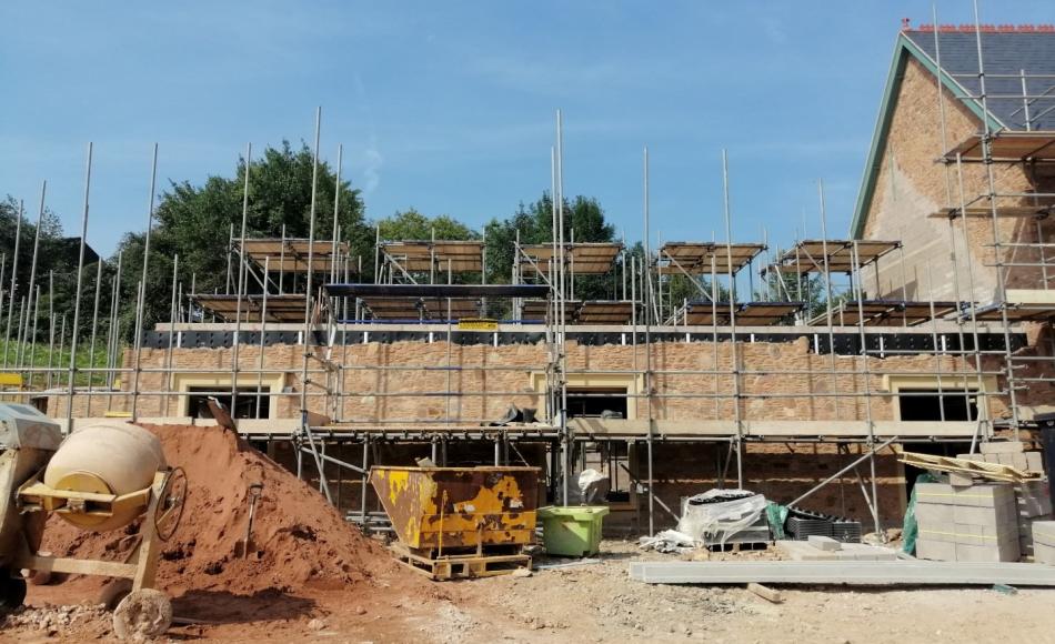 The pool house is built in local stone in keeping with the Manor house, which is located in the Quantock Hills Area of Outstanding Natural Beauty (AONB)