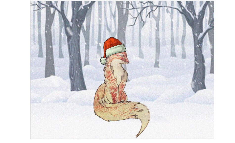 Festive fox by Mark Raby