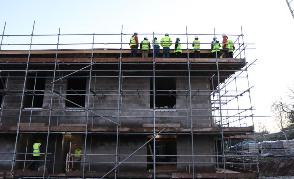 On site at a new build in Taunton 