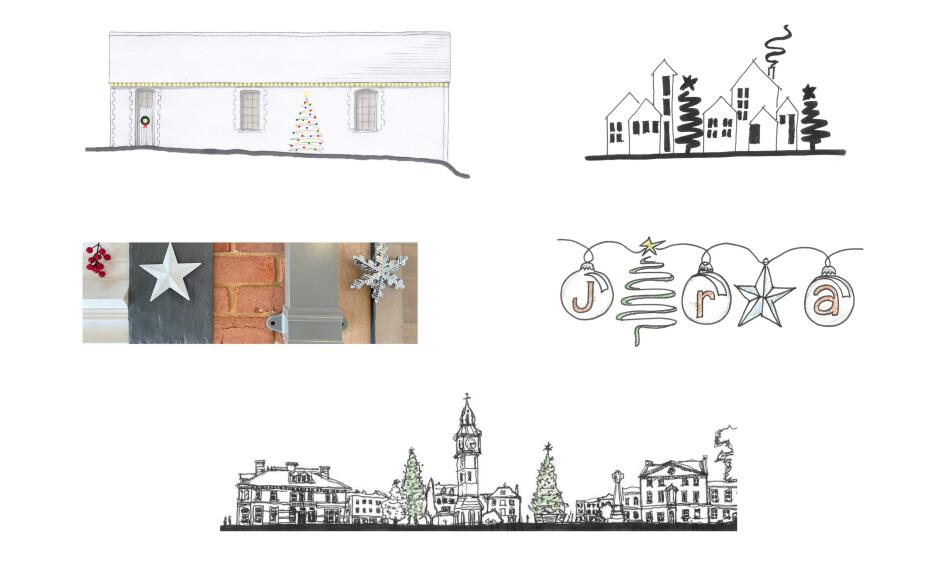 Just some of the sketches / artwork entered into the JRA Christmas competition