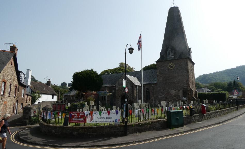 The much-loved church is prominent in the centre of Porlock