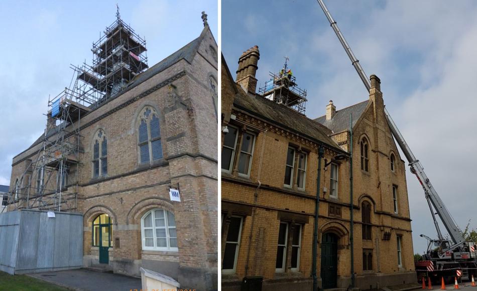 Challenging access and site set up due to adjacent road, public footpaths and businesses. 