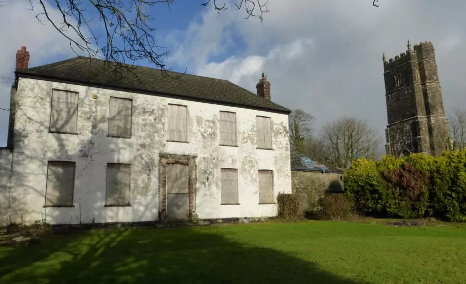 The neglected Manor prior to renovation works which will regenerate this historic building 