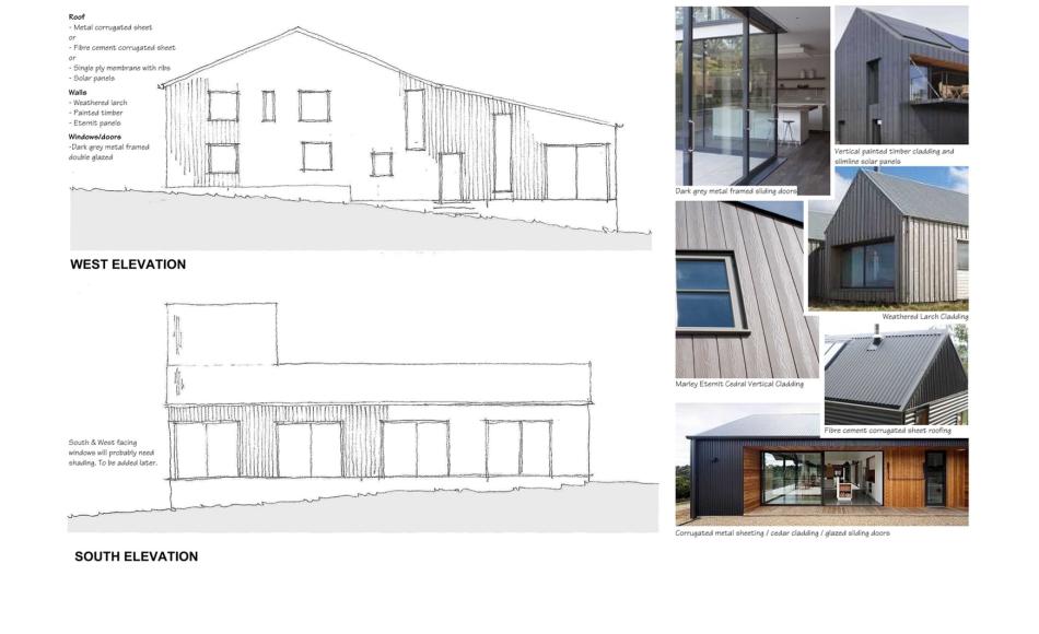 Materials such as timber cladding reflect the agricultural heritage